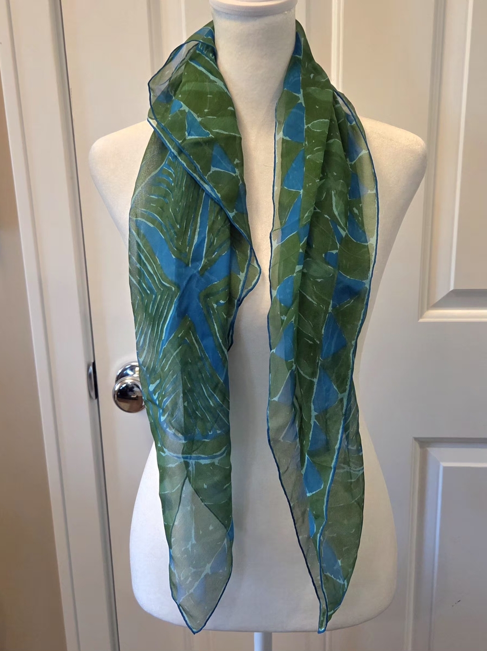 Vera Neumann Silk Handrolled Scarf  30 inches by 30 inches Square